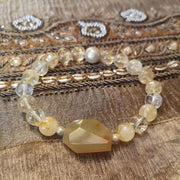 Citrine and Carnelian Bracelet