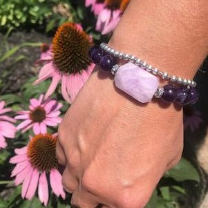 Flow with Life Kunzite and Amethyst Bracelet