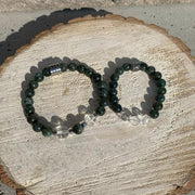 Clear Quartz and Green Apatite Couples Bracelet