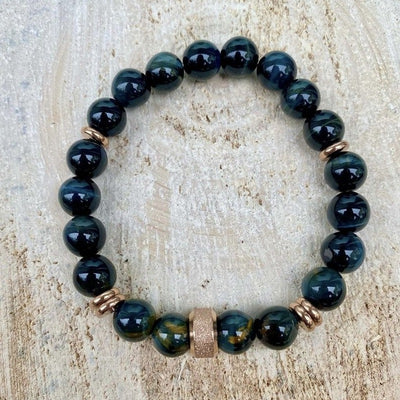 Blue Tiger’s Eye Men's Bracelet