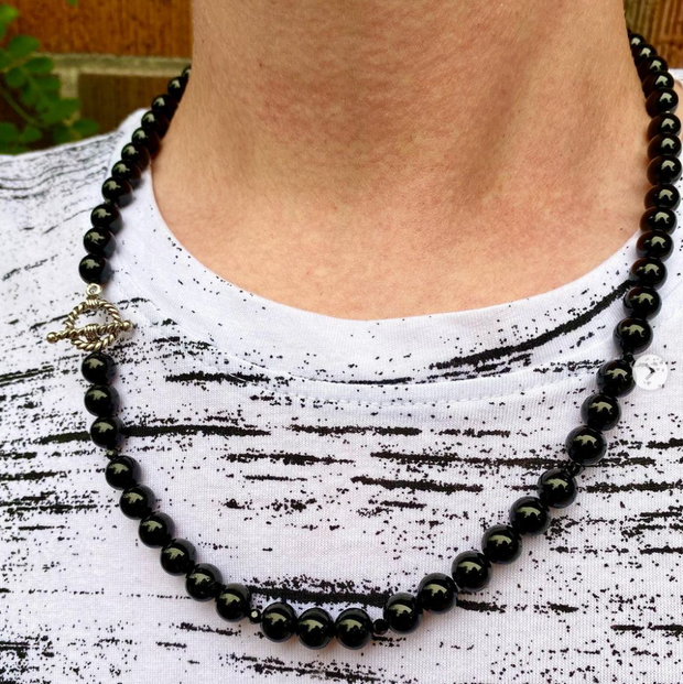 Black Tourmaline Men's Necklace