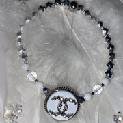 Hematite Vintage Button Bracelet