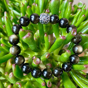 Gold Sheen Obsidian Bracelet