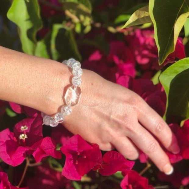 Cracked Clear Quartz Bracelet
