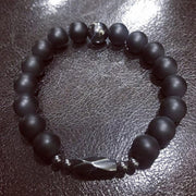 Black Matte Agate Men's Bracelet