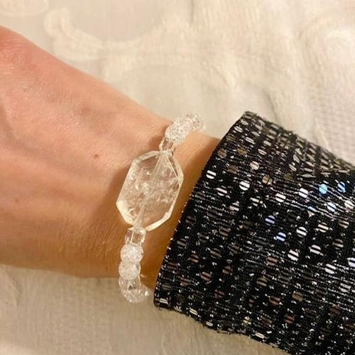Stone of White Light Clear Quartz Bracelet
