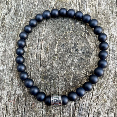 Matte Black Onyx Men's Bracelet