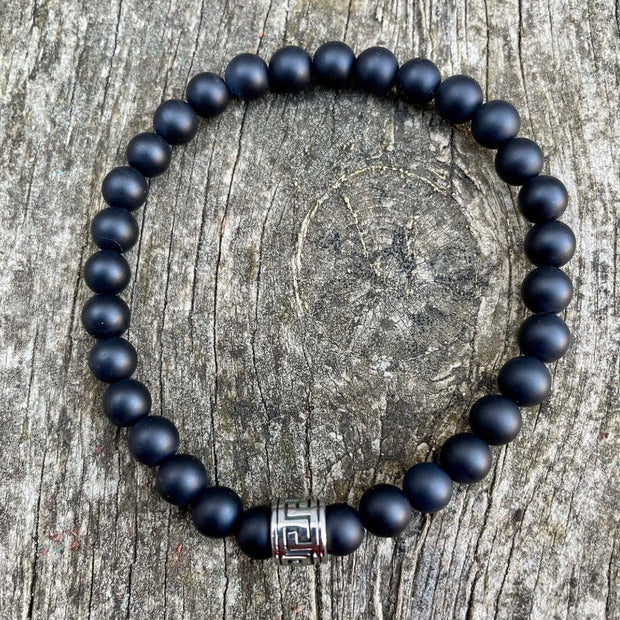 Matte Black Onyx Men's Bracelet