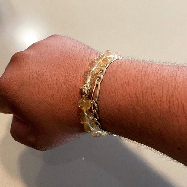 Self Cleansing Citrine Men's Bracelet