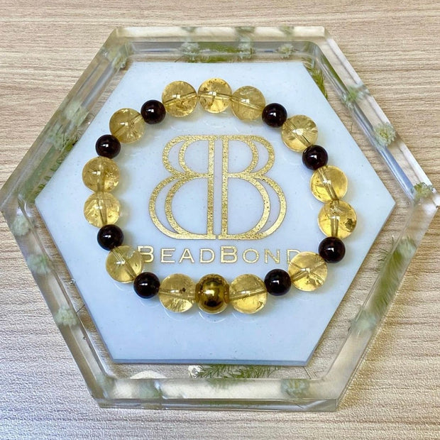 Citrine and Red Garnet Bracelet