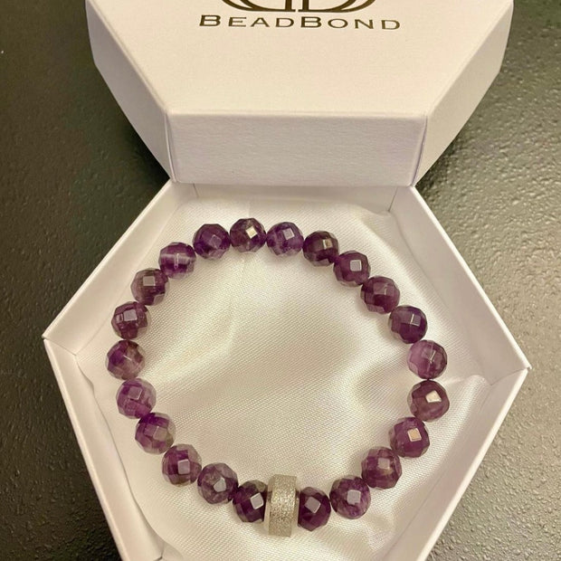 Faceted Amethyst Bracelet
