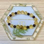 Citrine and Red Garnet Bracelet