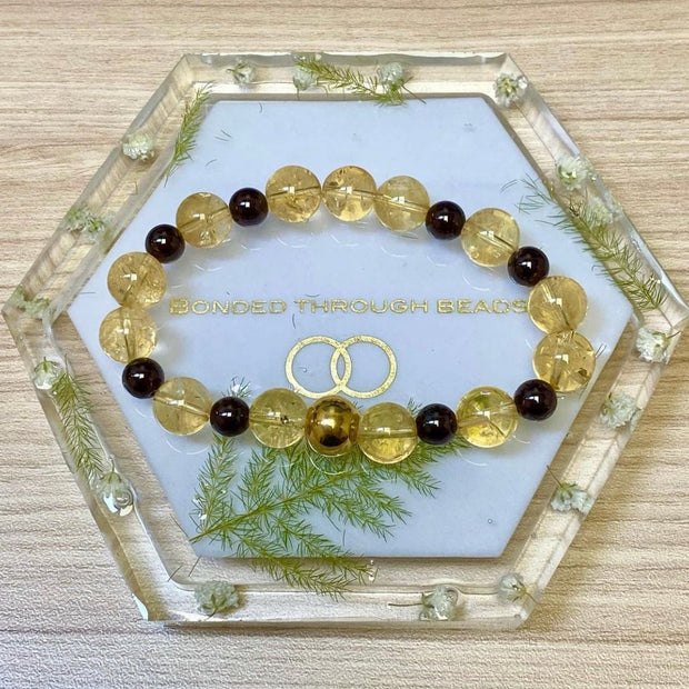 Citrine and Red Garnet Bracelet