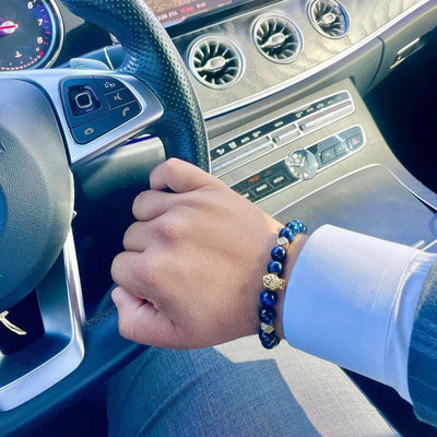 Blue Tiger’s Eye Luck Men's Bracelet