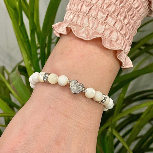Mother of Pearl and Tridacna Soothing Bracelet