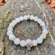 White Jade Supporting Men's Bracelet