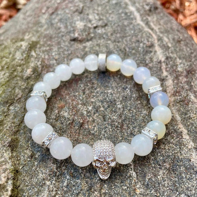 White Jade Supporting Men's Bracelet