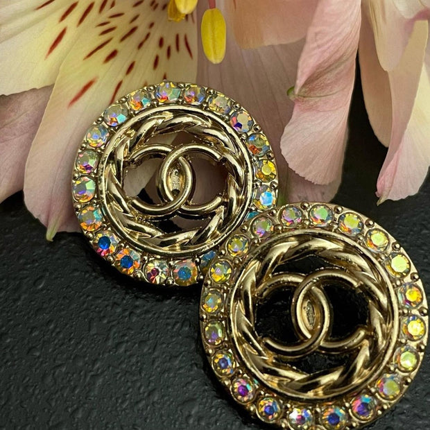 Multicolour Gold Vintage Earrings