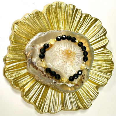 Citrine and Black Tourmaline Protection Bracelet