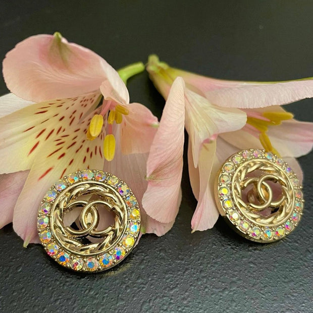 Multicolour Gold Vintage Earrings