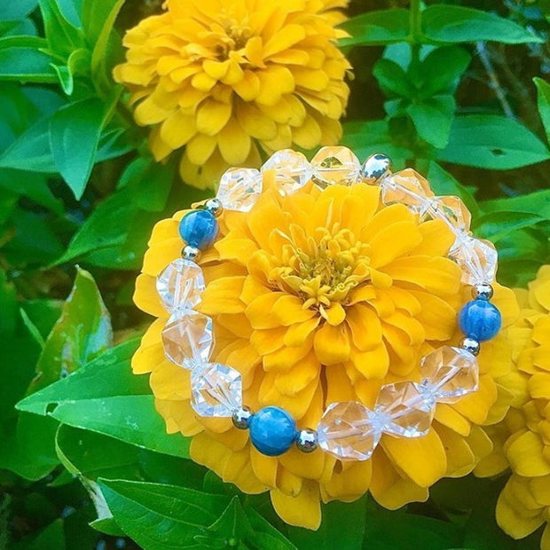 Clear Quartz and Kyanite Bracelet