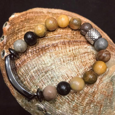 Petrified Wood Men's Bracelet
